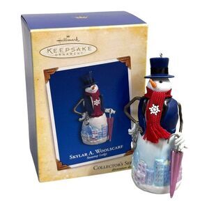 Hallmark Keepsake Ornament Skylar A Woolscarf Snowman Lodge Collectors Series 03